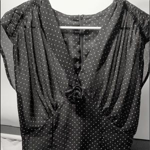 Long polka dot sheer dress